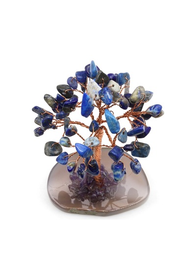 Lapis Lazuli Doğal Taş Tel Sarmalı Ağaç - Dt-3331