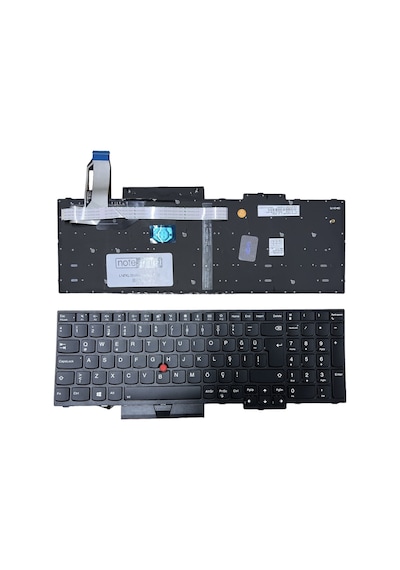 Lenovo Uyumlu Thinkpad E595 20nf0007tx, E595 20nf0008tx Klavye Tr Işıklı Siyah Çerçeveli