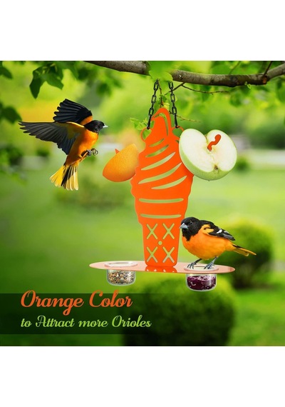 Oriole Metal Kuş Yemliği, Dış Mekan Jöle Ve Portakal İçin, Baltimore Oriole Jöle Kuş Yemliği, Dondurmalı Tasar