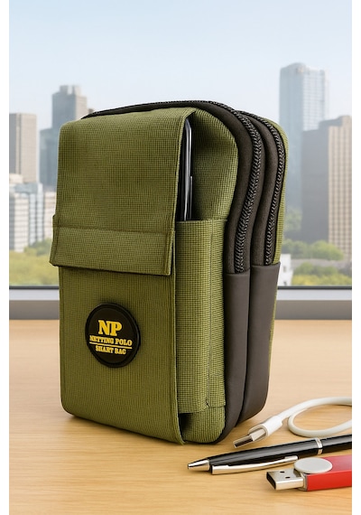 Newish Polo Body Bag Çapraz Göğüs Ve Sırt Çantası Telefon Böl-hki Haki