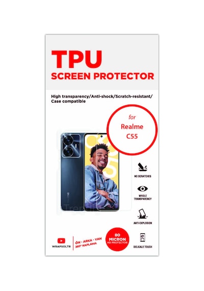 Realme C55 Ön Arka Ve Yan 360 Derece Full Body Kaplama