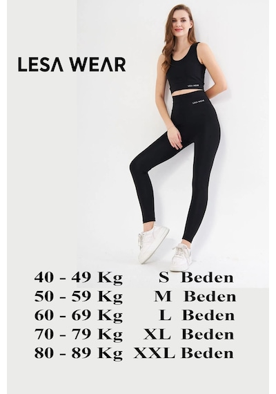 Lesa Wear Yüksek Bel Likralı Toparlayıcı Kısa Şort Tayt Antrasit