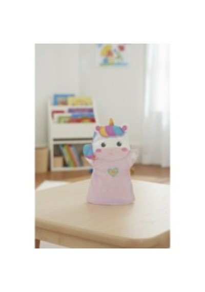 Toys2you Büyük Boy Keçe El Kuklası - Unicorn Beyaz -  Lila - Pembe - Siyah