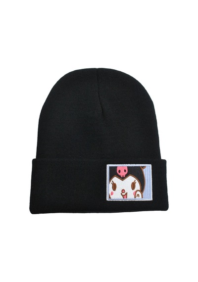 Schulzz Sanrio Kuromi Figür Nakışlı Çocuk Bere Siyah