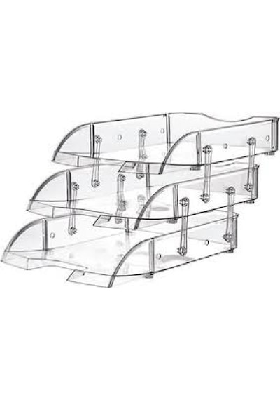Ops 603 Desk Tray 3 Lü Evrak Rafı Plastik Çok Renkli
