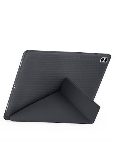 Samsung Galaxy Tab S11 Ultra Uyumlu Kılıf Tri Folding Kalem Bölmeli Katlanabilir Standlı Pu Yumuşak Kapak Kapaklı Kılıf