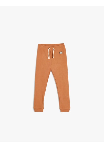 Koton Beli Bağlamalı Pamuklu Jogger Eşofman Altı Kahverengi 5smb40014tk Kahve