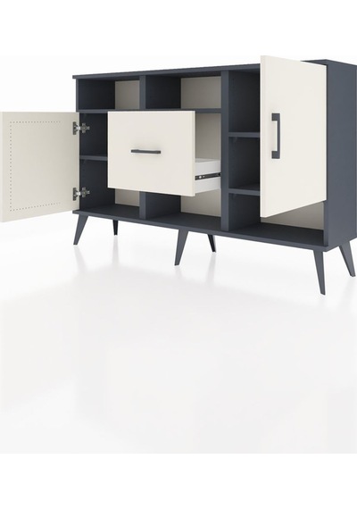 Arges Konsol 5 Raflı Tek Çekmeceli 2 Kapaklı 132x30x83 Antrasit-aytaşı/aytaşı Aytaşı/aytaşı Arges Konsol 5 Raflı Tek Çekmeceli 2 Kapaklı 132x30x83 Antrasit-aytaşı/aytaşı Aytaşı/aytaşı