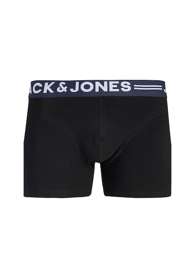 Jack & Jones Sense Erkek Boxer 3 Lü Paket Pamuklu, Rahat Kesim Noos Siyah