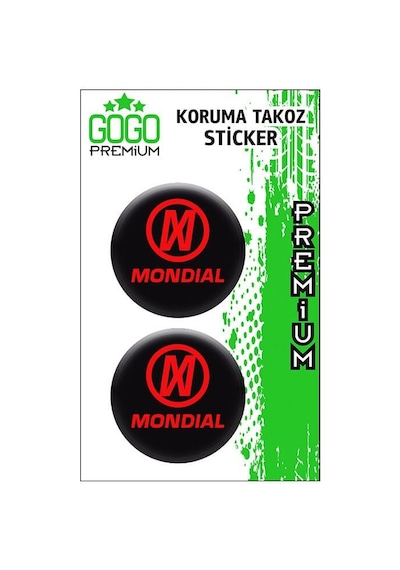 Gogo Koruma Takozu 2'li Damla Sticker 4x4 Kırmızı - Mondial