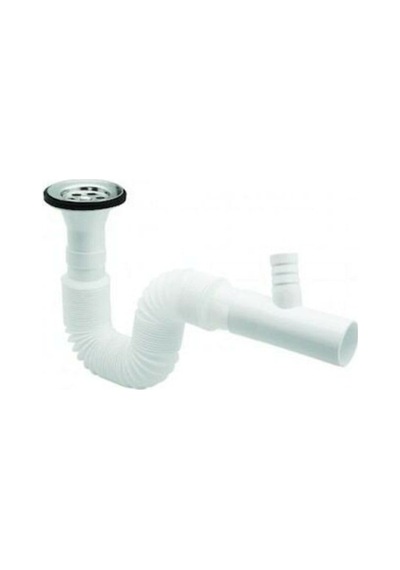 Özbest Körüklü Lavabo Sifonu Çamaşır Bulaşık Makina Çıkışlı