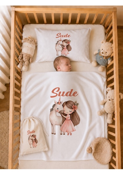 Pia Baby Kız Bebek İsimli Hastane Çıkışı 6 Parça Tulum Şapka Eldiven %100 Pamuk Hediye Seti 1105tybk0x Krem