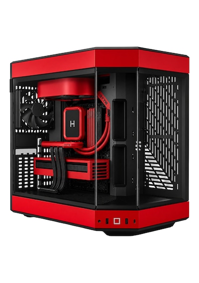 Hyte Y60 Siyah-kırmızı Temperli Cam Usb 3.2 E-atx Premium Mid Tower Gaming Kasa Cs-hyte-y60-br
