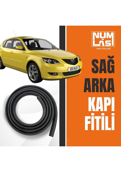 Mazda 3 Hatchback 2003-2008 Sağ Arka Kapı Fitili-a Kalite-numlas-nm4118