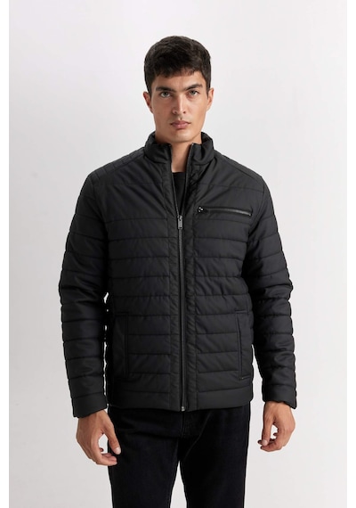 DeFacto Su İtici Slim Fit Suni Deri Mont Dar Kesim Dik Yaka Fermuarlı Cepli B3568AX25SPBK27 DeFacto Su İtici Slim Fit Suni Deri Mont Dar Kesim Dik Yaka Fermuarlı Cepli B3568AX25SPBK27