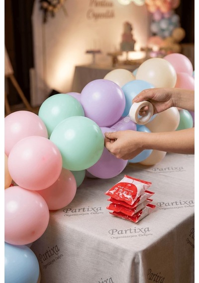 100'lü Balon Yapıştırıcı Nokta Şeffaf Çift Taraflı Balon Bandı, Güçlü Tutucu Glue Dot Rulo, Duvara Ve Tavana Yapıştırma Aparatı Diğer