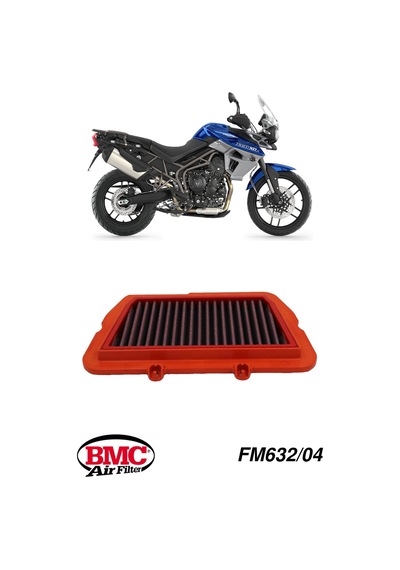 Bmc Fm632/04 Triumph Tiger 800 / Xc / Xcx / Xca / Xr / Xrx / Xrt 2010-2020 Kutu İçi Performans Hava Filtresi