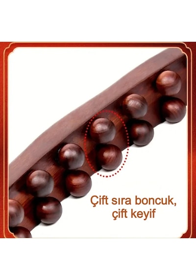 Dogal Ahsap Gua Sha Masaj Aleti 20 Masaj Noktalı Kas Gevşetme Ve Çok Yönlü Kullanım Ahşap