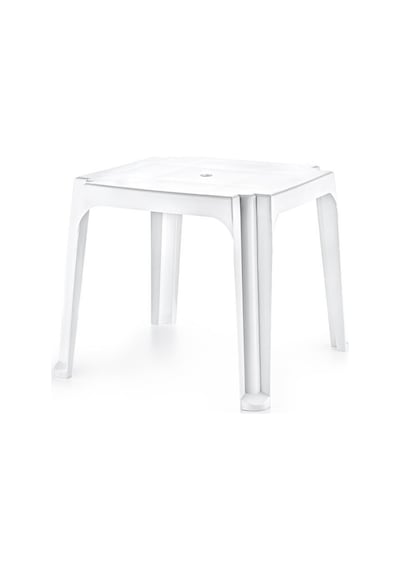 Omnipazar Sy-2588 Beyaz Kare Plastik Sehpa Bahçe Sehpası