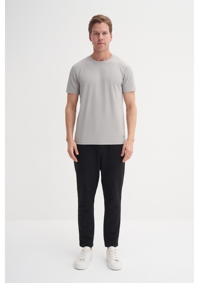 Cazador Bisiklet Yaka Erkek Açık Gri T-shirt 40470