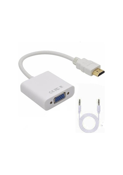 Hdmi To Vga Ses Çıkışlı Kablo Çevirici Dönüştürücü  Adaptör