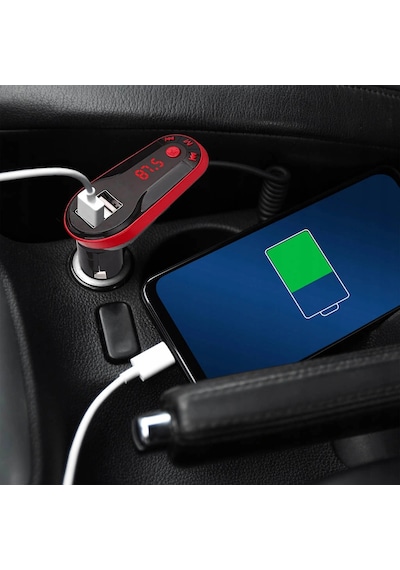 Divex Kumandalı Çakmaklık Girişli Araç Fm Transmitter Bluetooth 2xusb - Sd Kart Mavi Dt-600