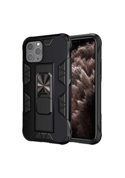 Apple Uyumlu iPhone 11 Pro Max Kılıf Zore Volve Kapak Siyah
