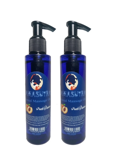 Kamasutra Erkeklere Kadınlara Özel Şeftali Aromalı Vücut Masaj Yağı Peach Flavored Massage Oil 2 X 125 Ml