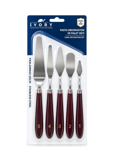 5 Parça Pasta Spatulası Krem