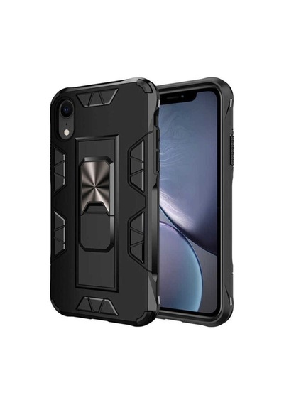 Apple Uyumlu iPhone Xr 6.1 Kılıf Zore Volve Kapak Siyah