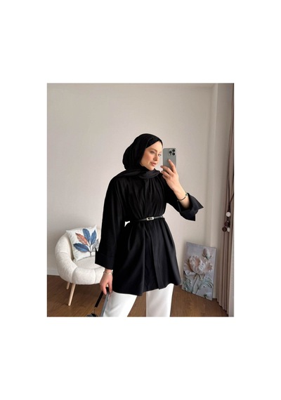 Unika Boutique Kemer Detaylı Gömlek Siyah