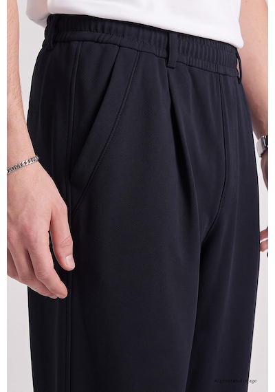 TOMMYLIFE Lacivert Rahat Form Erkek Palazzo Pantolon - 82199