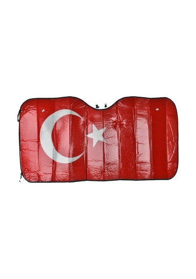 Carub Türk Bayraklı Metalize Güneşlik Balonlu 60x130