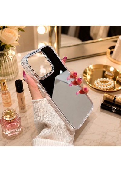 Ennar İphone 6s Uyumlu Aynalı Kılıf Mirror Glass Kamera Korumalı Gün Boyu Makyaj Kontrolü Şeffaf