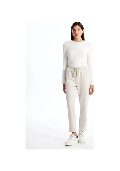 LC Waikiki Lcwaıkıkı Classic Bej Beli Lastikli Kadın Eşofman Altı Lıght Grey