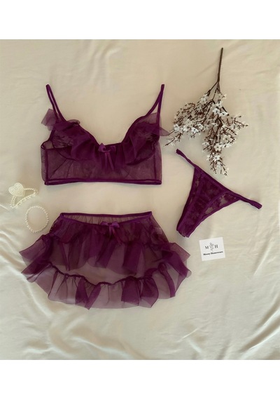 Mh Moony Homewears 3'lü Mor Pallida Mor