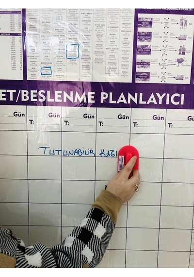 Diyet Ve Beslenme Planlayıcı Akıllı Kağıt Tahta Yazı Tahtası