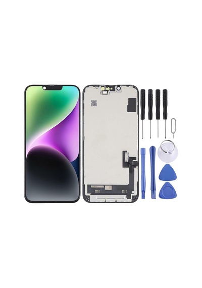Apple iPhone Uyumlu  14 Lcd Ekran Dokunmatik Siyah Lw
