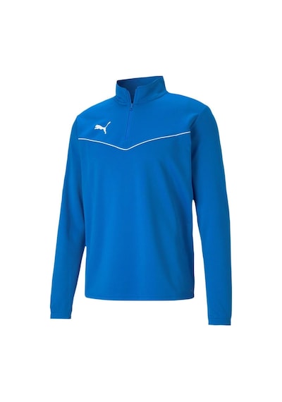 Puma Teamrise 1/4 Zip Top Erkek Futbol Antrenman Uzun Kollu Tişört 65739402 Mavi 001