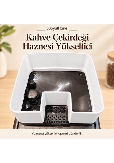 Philips Lattego Uyumlu Kahve Çekirdeği Haznesi Yükseltici Aparat Beyaz