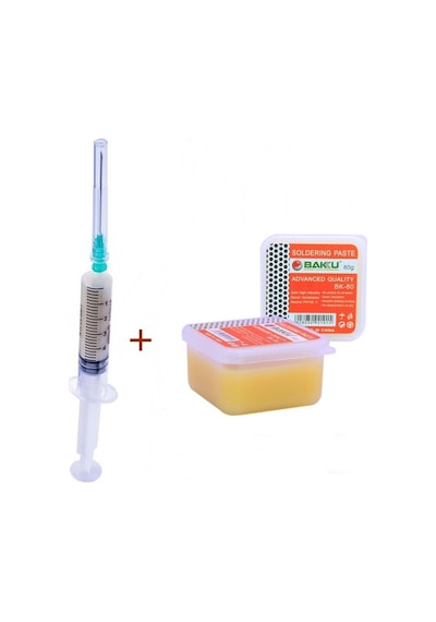 Lehim Pastası Soldering Paste 50g Krem Flux Şırınga Beyaz Amtech Nc-559-asm Lehim04
