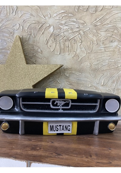 Işıklı Mustang Duvar Obje Araba Siyah Sarı 94386946