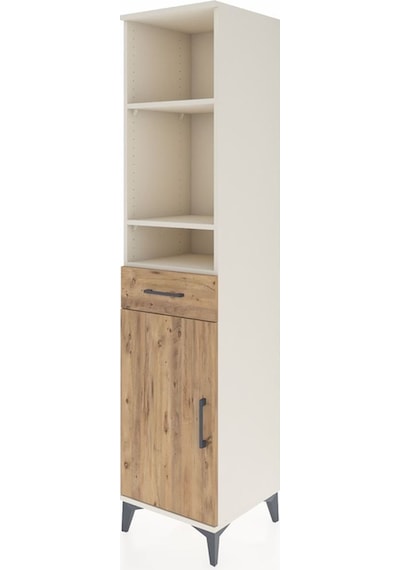 Hyperion Dolap 4 Raflı Tek Çekmeceli Tek Kapaklı 44x44x195 Aytaşı-çam Aytası