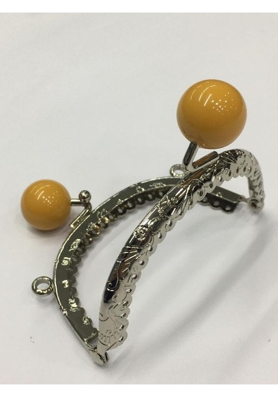 Karantuhafiye Çanta Ve Cüzdan Klipsi Oval 20 Cm Incili Model Gümüş Hardal İnci Gümüş Hardal İnci Çok Renkli