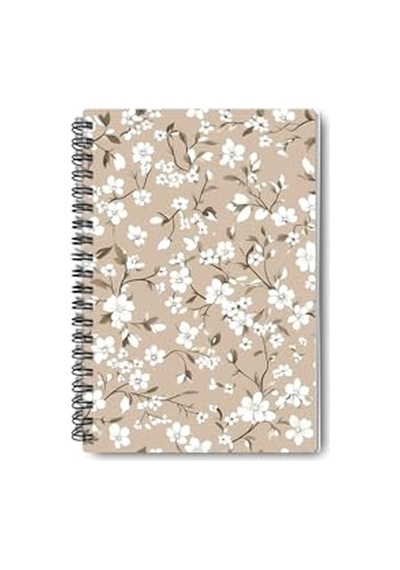 Ayrex Mini Çiçekler Tasarım 4'lü Defter Seti - A5 Boyut, Çizgisiz, Tel Spiralli - Günlük, Ajanda, Okul Ve Anı De Genel