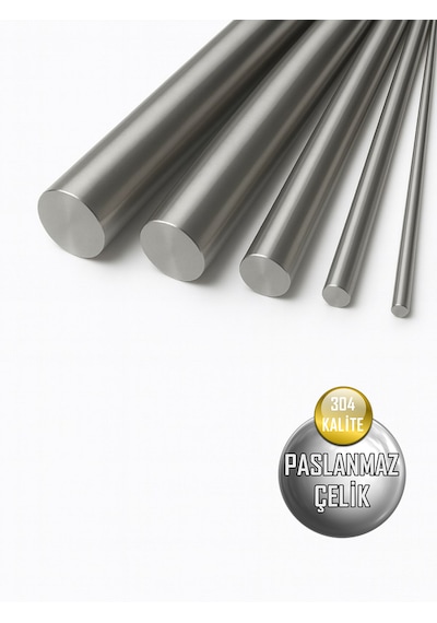 Paslanmaz Çubuk Ø 5mm - 3 Adet 1 Metre - Krom Mil - Inox 304 Kalite İnox