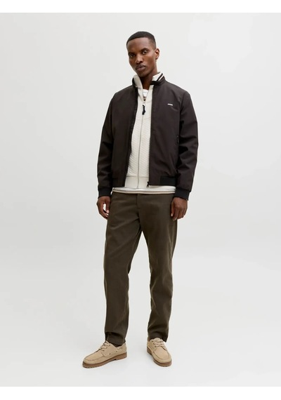 Jack&jones Jprblubrad Erkek Bomber Ceket 12273393 Siyah - Kırmızı