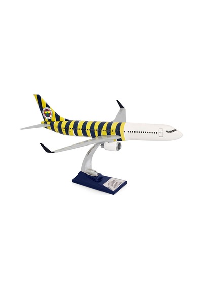 Zekupp Boeing 737-800 1/100 Ölçek Fenerbahçe Lisanslı Çubuklu Tasarım Maket Uçak