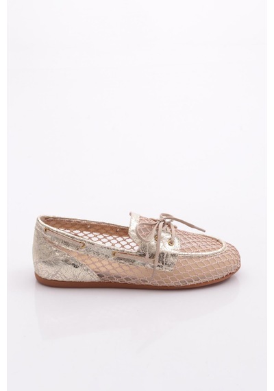 Dgn B0048 Kadin Oxford Ayakkabi Altın