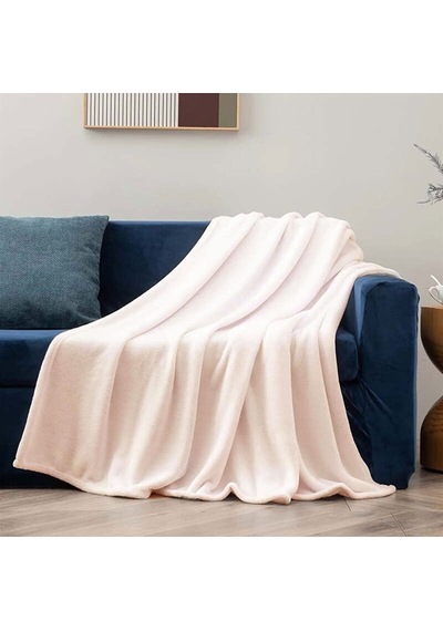 Mulberry Wellsoft Tek Kişilik Battaniye Sıcak Battaniye Tv Dekor Battaniyesi 100 x 170 Krem